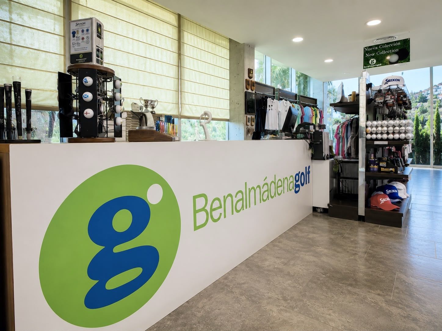 Benalmádena Golfin pro shop sisältä